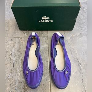 NIB Lacoste Women's Vibrant Purple Flats size 8.5